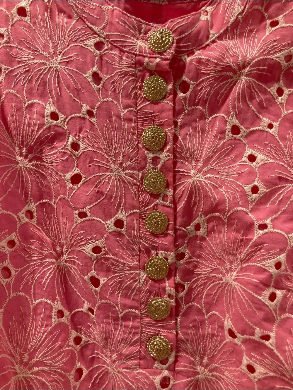 Pomander Place pink embroidered
